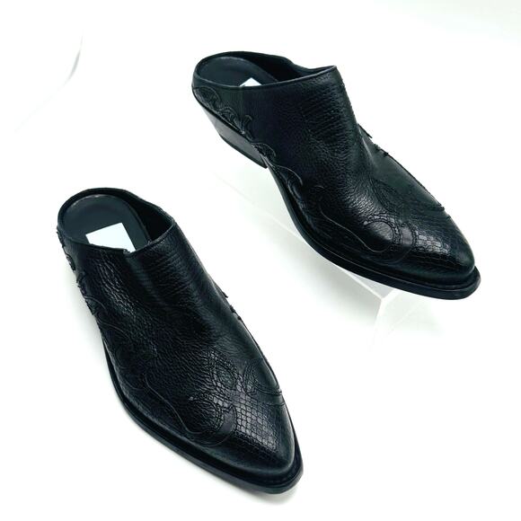 Golden Goose Santiago Western Black Mule Slip On Booties size 37 - Picture 1 of 16